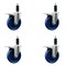 Service Caster 5'' Solid Poly Swivel 1-1/8'' Expanding Stem Caster Set Total Lock Brake, 4PK SCC-EXTTL20S514-SPUS-118-4 - alternate 1